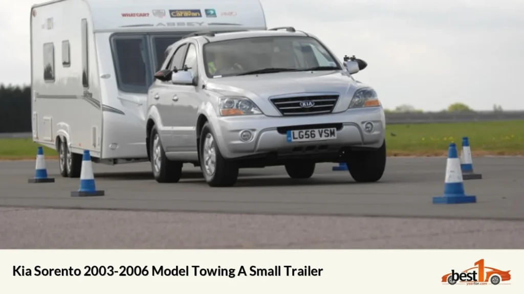 Kia Sorento 2003-2006 Model Towing A Small Trailer